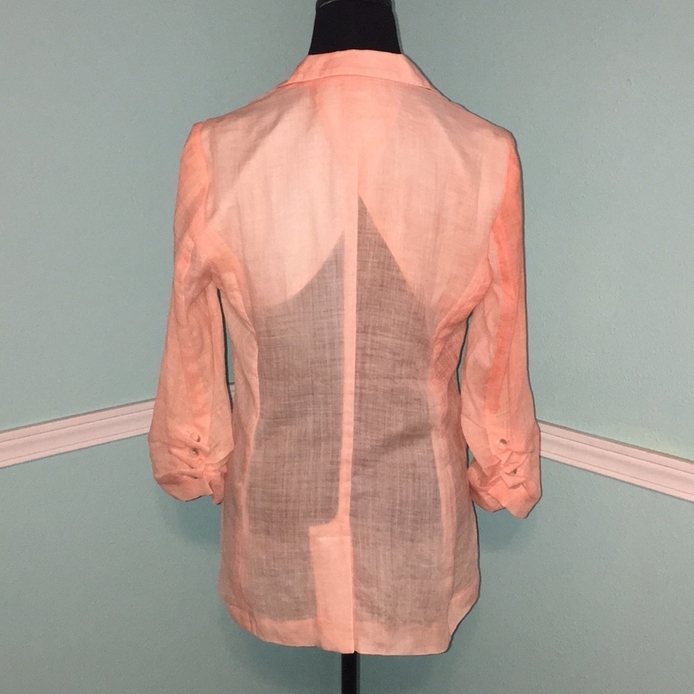 Elizabeth And James ~Linen Peach Jamie Blazer Sz 6 — image 5 of 8